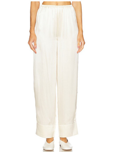 Tay Silk Pajama Pant L'academie Beige Size Xs Nwt $198 Msrp